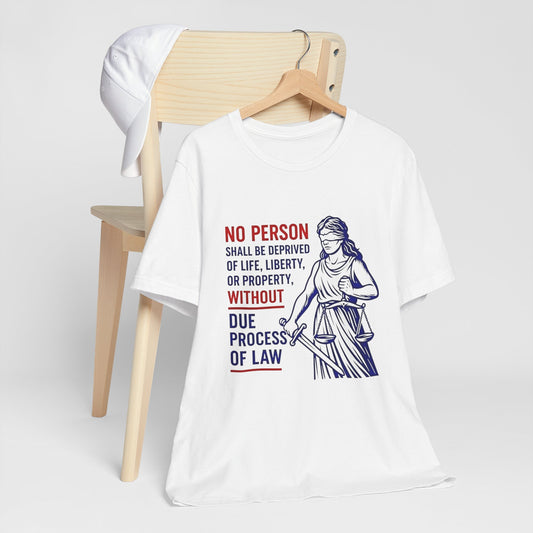 Due Process, Justice Quote Unisex Tee, Constitutional Rights Shirt, Law Enthusiast Gift, Statement Tee, Political Apparel, Everyday Wear