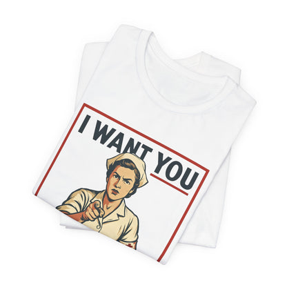 I Want You To Vaccinate Your Children Unisex Tee, Motivational Shirt for Healthcare Advocates, Funny Parenting Gift, Casual Wear, Awareness Merchandise
